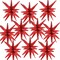 10 Star Balloons: Explosion Starburst Foil Cone Balloons for Birthday, Wedding, Anniversary Party Decoration (Red, 22 Inch)
